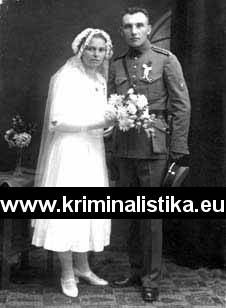 The wedding photograph of the murdered couple